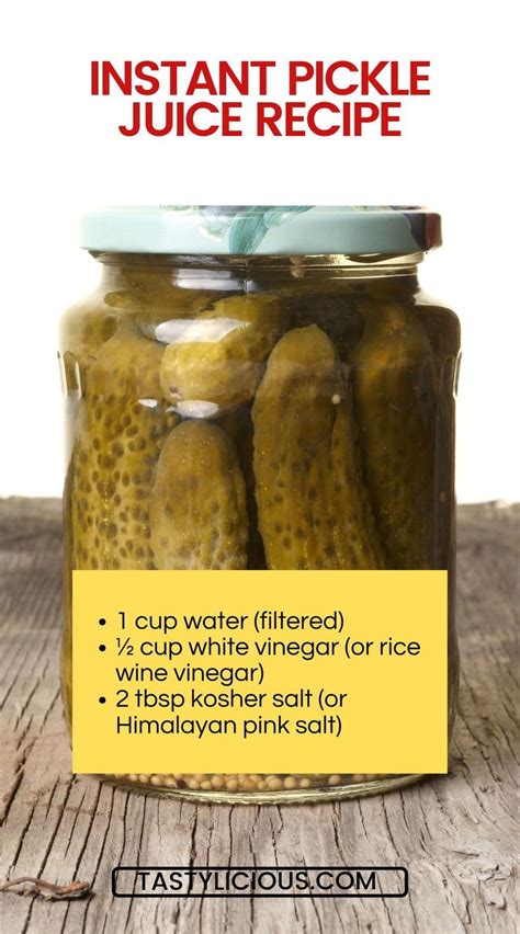 Homemade Instant Pickle Juice Recipe For Tangy Delights