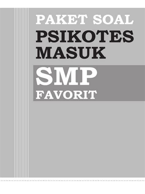 Soal Psikotes Sd Pdf