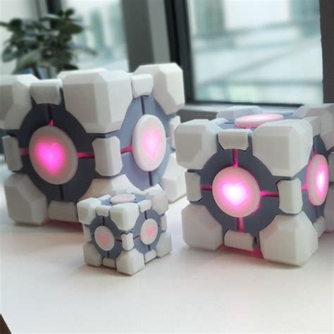 Portal Weighted Companion Cube Box 3d Printed Etsy