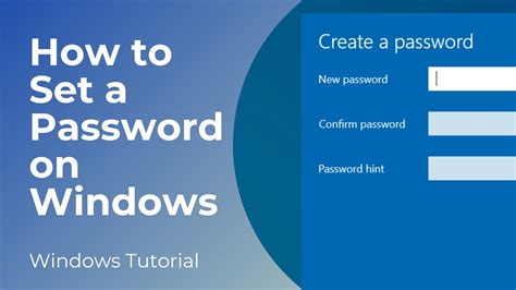 How To Set A Password On Windows 10 Full Tutorial Youtube