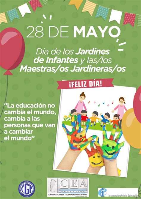 28 De Mayo Día De Los Jardines De Infantes Y De Las Y Los Maestrasos