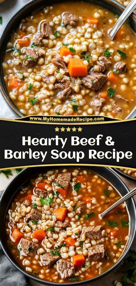 Hearty Beef And Barley Soup Easy Homemade Recipe My Home Made Recipe
