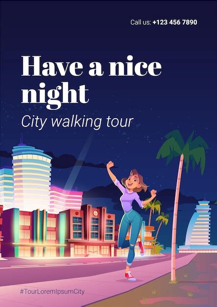 Free Vector City Walking Tour Poster