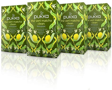 Pukka Thé Vert Matcha Bio Clean Thé Vert Biologique et Ayurvédique