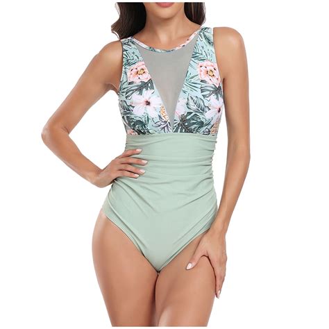 One Piece Swimsuit For Women High Waist Bathing Suits Tummy Control