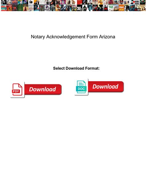 Notary Acknowledgement Form Arizona Docslib