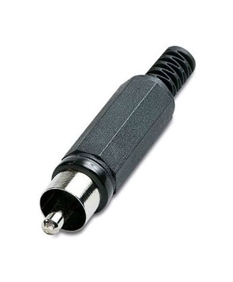 Conector Rca Macho Pvc Negro Dlplus