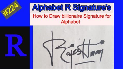 R Signature How To Create Billionaire Signature For Alphabet R R