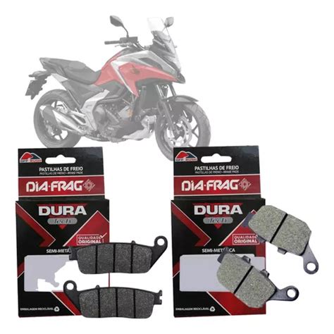 Kit Pastilhas De Freio Diafrag Dianteira E Traseira Cb 500x