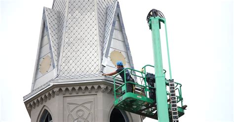 Steeples And Bells Installed For New Christ The King Chapel Christ