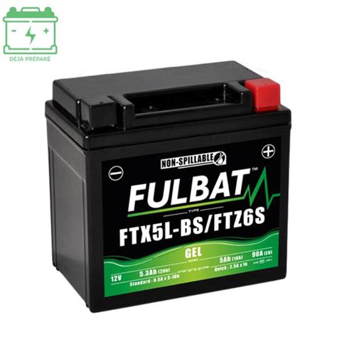 BATTERIE FTX5L BS FTZ6S FULBAT 12V4AH LG113 L70 H105 GEL SANS