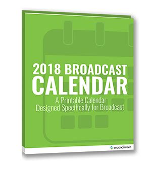 Broadcast Calendar Cover Tiny Second Street Lab