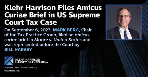 Klehr Harrison Files Amicus Curiae Brief In Us Supreme Court Tax Case Klehr Harrison Harvey