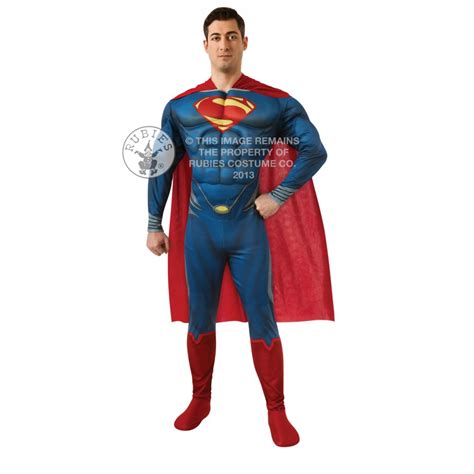 Deluxe Adult Mens Muscle Chest Superheroes Superhero Movie Fancy Dress