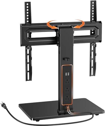 Perlegear Universal Swivel Tv Stand With Power Outlet