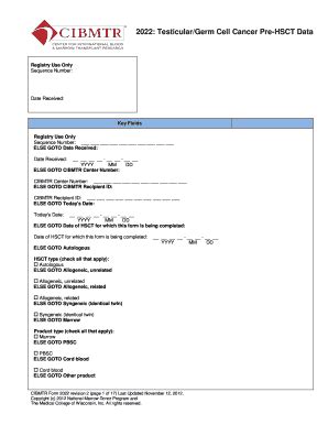 Fillable Online Cibmtr Pre Transplant Essential Data Cibmtr Fax Email