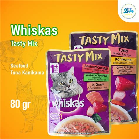 Jual Whiskas Tasty Mix Makanan Basah Kucing Whiskas Pouch 80 Gram