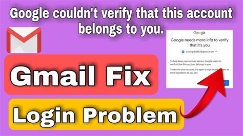 Google Couldn T Verify That This Account Belongs To You Fix This
