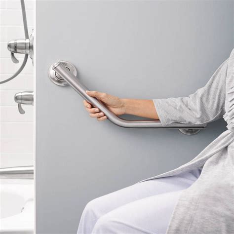 Moen Grab In Brushed Nickel Wall Mount Ada Compliant Grab Bar