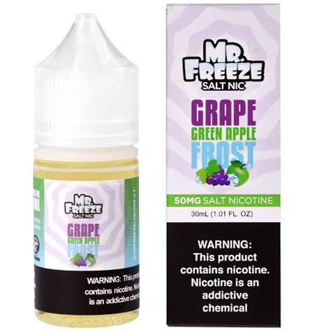 Essência para Vaper MR Freeze Salt GRAPE GREEN APPLE FROST 50MG 30ML