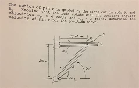 Solved The Motion Of Pin P Is Quided By The Slots Cut In Chegg