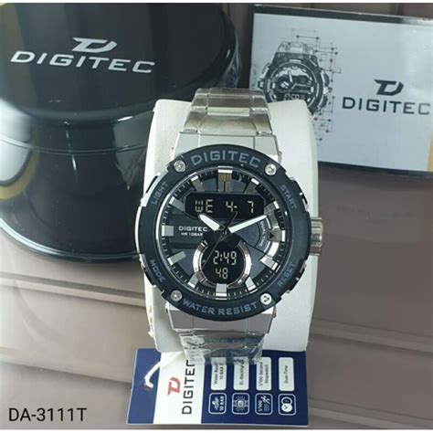 Jual Digitec DA 3111T Dual Time All Steel Original Jam Tangan Pria