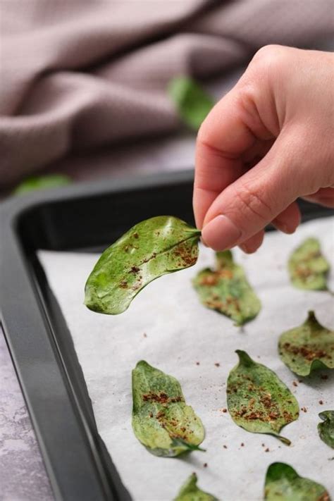 Baked Spinach Chips Brooklyn Farm Girl