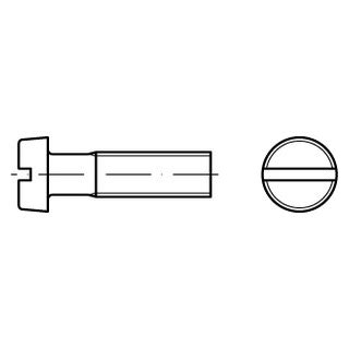 ISO 1207 A 4 Zylinderschrauben Mit Schlitz Abmessung M 2 X 8 Inha