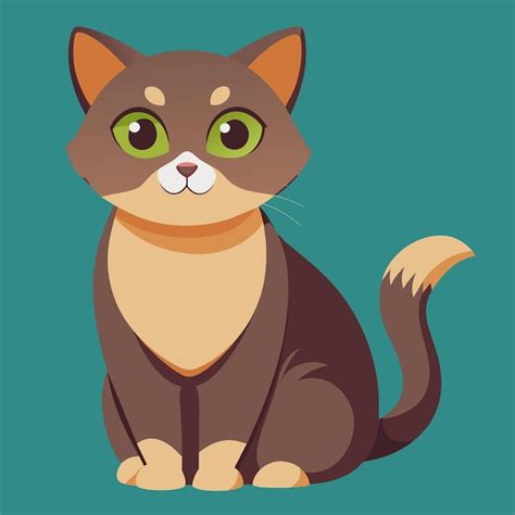 Un Gato De Dibujos Animados Con Ojos Verdes Y Un Collar Que Dice La