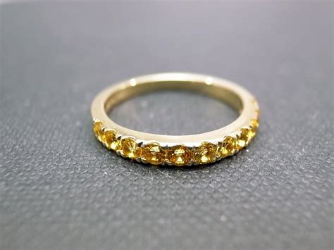 Yellow Sapphire Wedding Ring In 14k Yellow Gold On Luulla