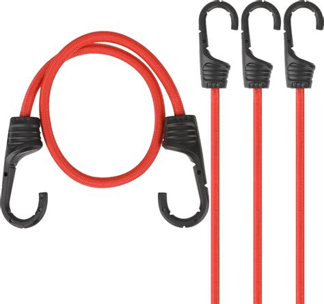 4 Pack Strong Bungee Cord Bungee Straps With Hooks 24 Inch Bunji Cord