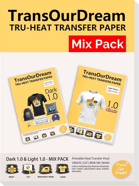 Amazon Transourdream Heat Transfer Paper For Dark And Light Fabric