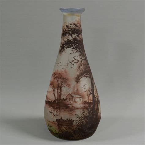 Jean Simon Peynaud Vase Art Nouveau Avec Paysage De Lac Catawiki