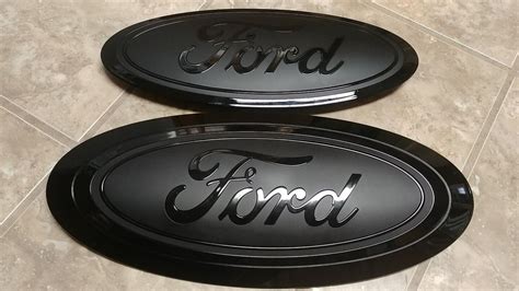 Ford F F Grill And Tailgate Emblem Gloss Matte Black