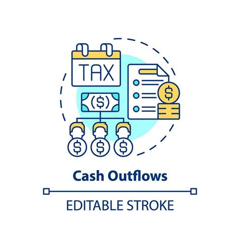 2d Editable Multicolor Cash Outflows Icon Simple Isolated Vector Thin