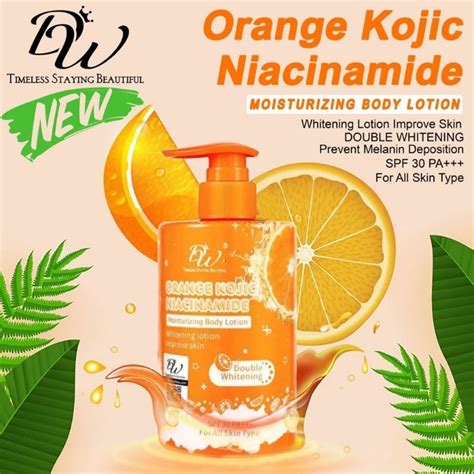 300ML DW Orange Kojic Niacinamide Whitening Moisturizing Body Lotion