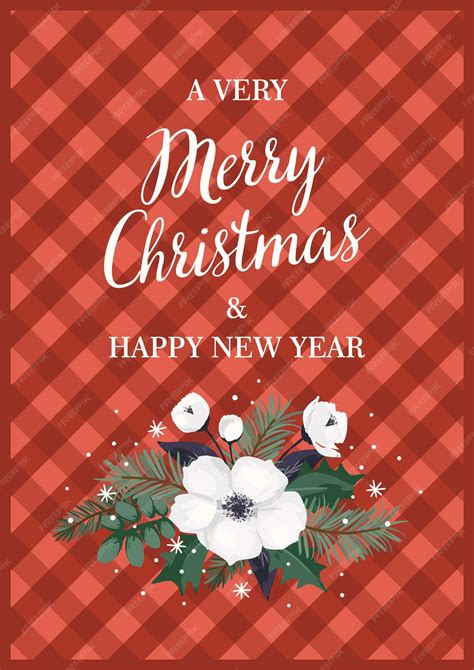 Premium Vector Christmas And Happy New Year Illustration With