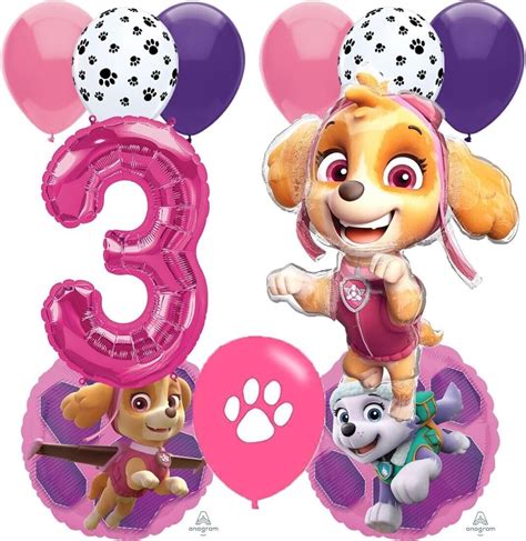 Anagram Paw Patrol Girls Birthday Party Foil Balloon Bouquet Set Th