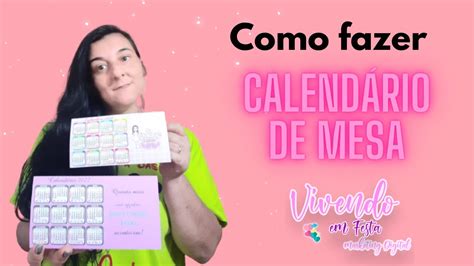 Como Fazer Calendário De Mesa A4 Molde Gratuito Youtube