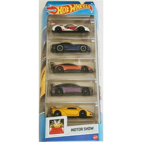 Veículos hot wheels kit 5 carros escala 1 64 motor show MATTEL Carrinho de Brinquedo