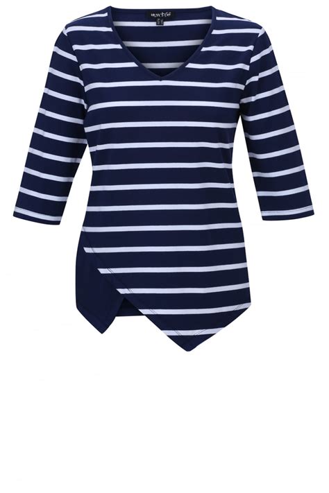 Marble Navy And White Striped Top T Shirts And Tops From Shirt Sleeves Uk