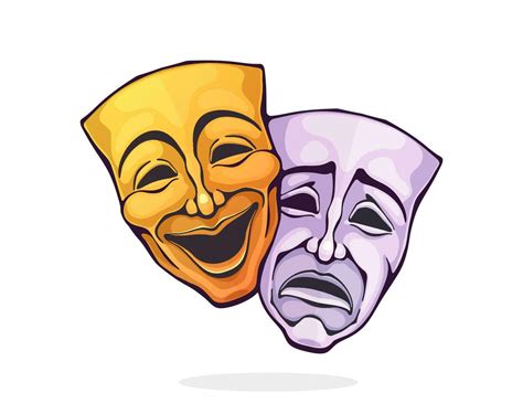 cartoon drama masks
