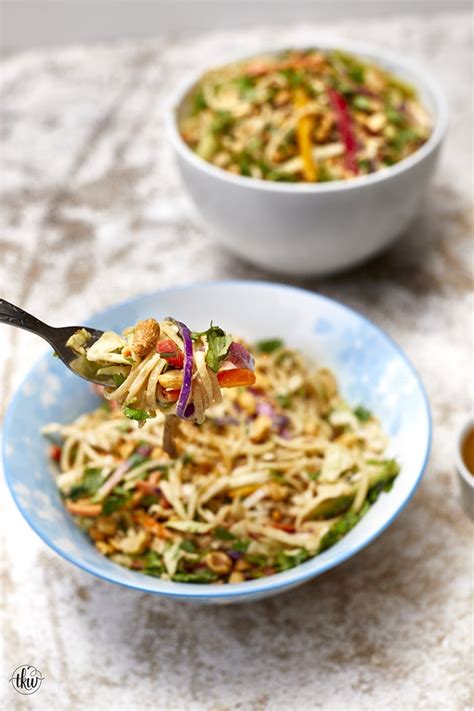 Crunchy Cold Thai Noodle Salad With The Best Peanut Sauce