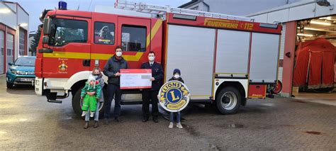 Spendenübergabe des Lions Clubs Northeim Freiwillige Feuerwehr Northeim