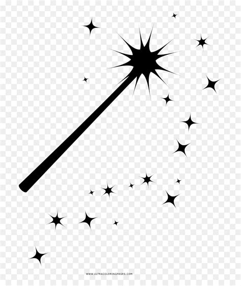 Transparent Magic Wand Png Harry Potter Wand Coloring Page Png