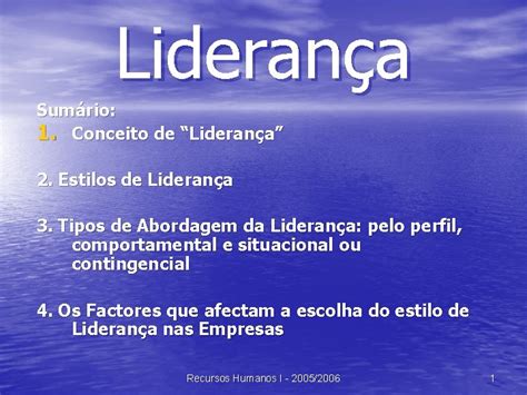 Liderana Sumrio Conceito De Liderana Estilos