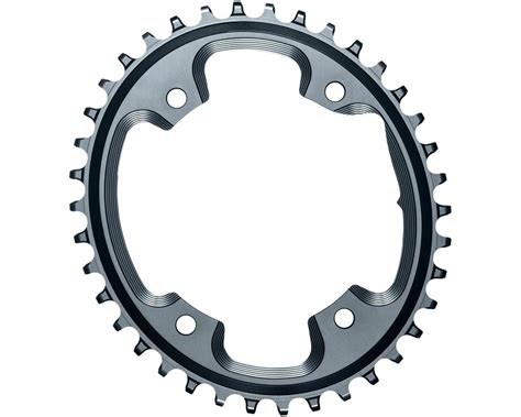 Absolute Black Asymmetric CX 1X Oval Chainring Grey 110mm BCD