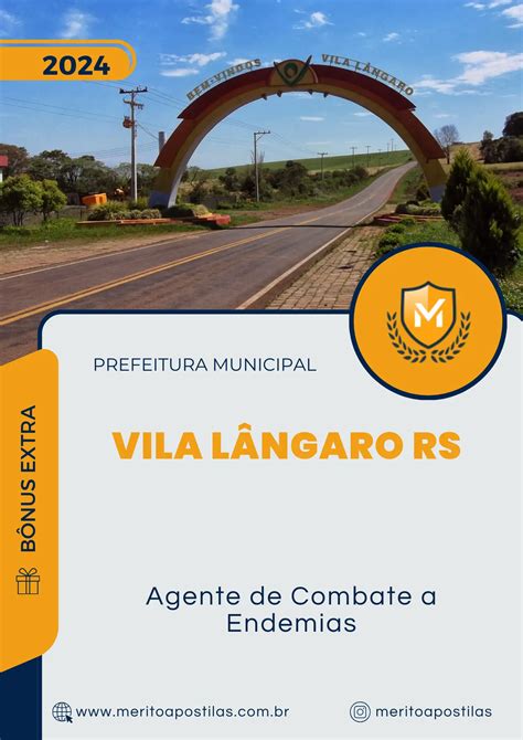 Apostila Agente De Combate A Endemias Prefeitura De Vila L Ngaro Rs