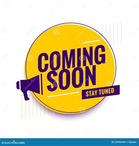 Coming Soon Teaser Promo Display Background Stock Vector Illustration