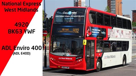 NXWM 4920 BK63 YWF ADL Enviro 400 ZF YouTube